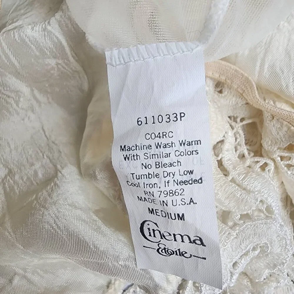 Vintage Cinema Etoile Cream Babydoll (M) - Picture 3 of 6